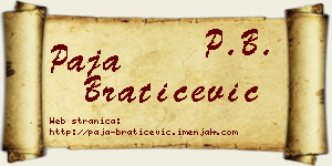 Paja Bratičević vizit kartica